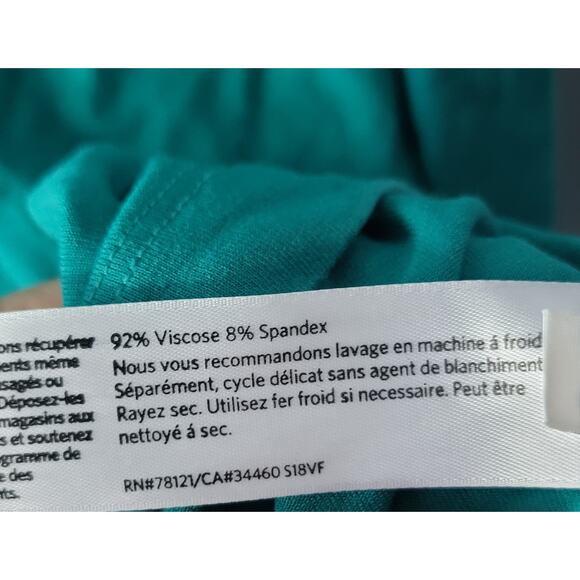 Eileen Fisher- Women's Plus Green V Neck Jersey Dress- size 2x - Picture 4 of 6